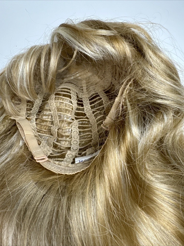 Peluca larga rubia de incógnito con flequillo sintético Halloween disfraz de juego Barbie Foto 4 de 4