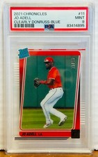 2021 Panini Chronicles 11 Jo Adell Clearly Donruss-Blue PSA GM MT 10 RC LA Angel