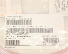 Reel of 2000 NTHS0402N02N1002JE Vishay Thermistor NTC 10K Ohm 5% 2-Pin 0402