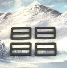 4 Pc. BLACK STEEL 1 1/4" ~  1.25" SLING SLIDE ~ WEB ADJUSTER ~ MIL SPEC ~ US Mfg