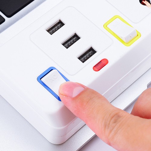 2M Extension Lead Cable Electric Mains Power 4/5 Gang Way Plug Socket+ Switch UK - Picture 5 of 13