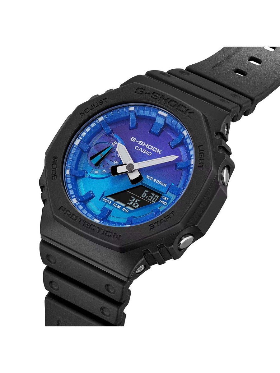 NEW Casio G-Shock FIRE INSIDE Vivid Blue Carbon Ana-Digi Mens