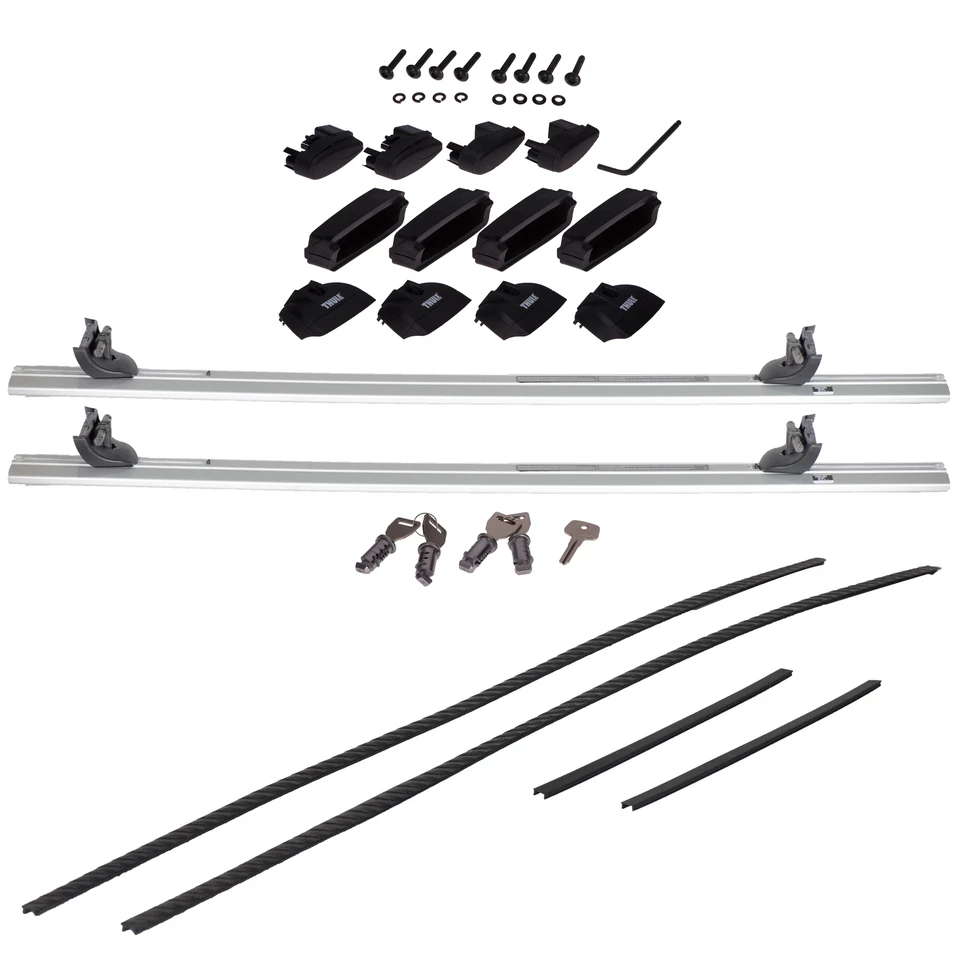 Juego de barras transversales fijas OEM 2018-2021 Subaru WRX THULE kit de barras de techo nuevo SOA567X050 Foto 3 de 4