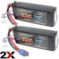 Powerhobby 3S 11.1V 3000mAh 30C Lipo Battery 2 pack : Ultimate BNF
