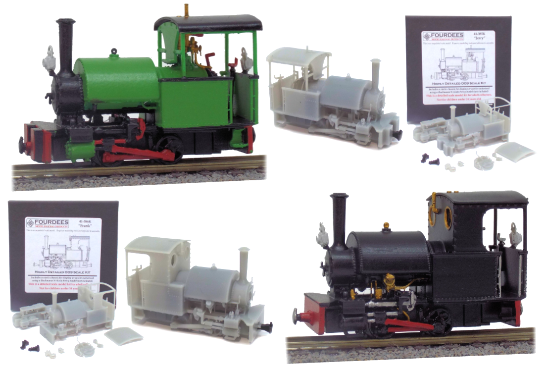Fourdees Bagnall Saddle Tank 009 / OO9 Kit for Bachmann Percy