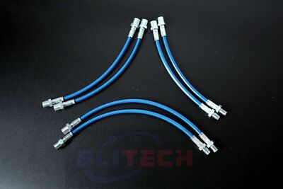 DOT APPROVED BMW E30 318 325 Stainless Steel Braided Brake Line Kit - 6 Piece