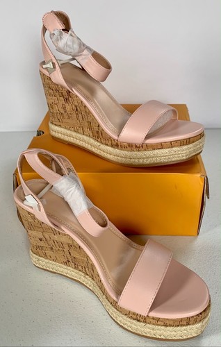 Liyuandian Womens Espadrille Cork Platform Wedge Sandals Ankle Strap Pink 7.5 - Picture 5 of 9