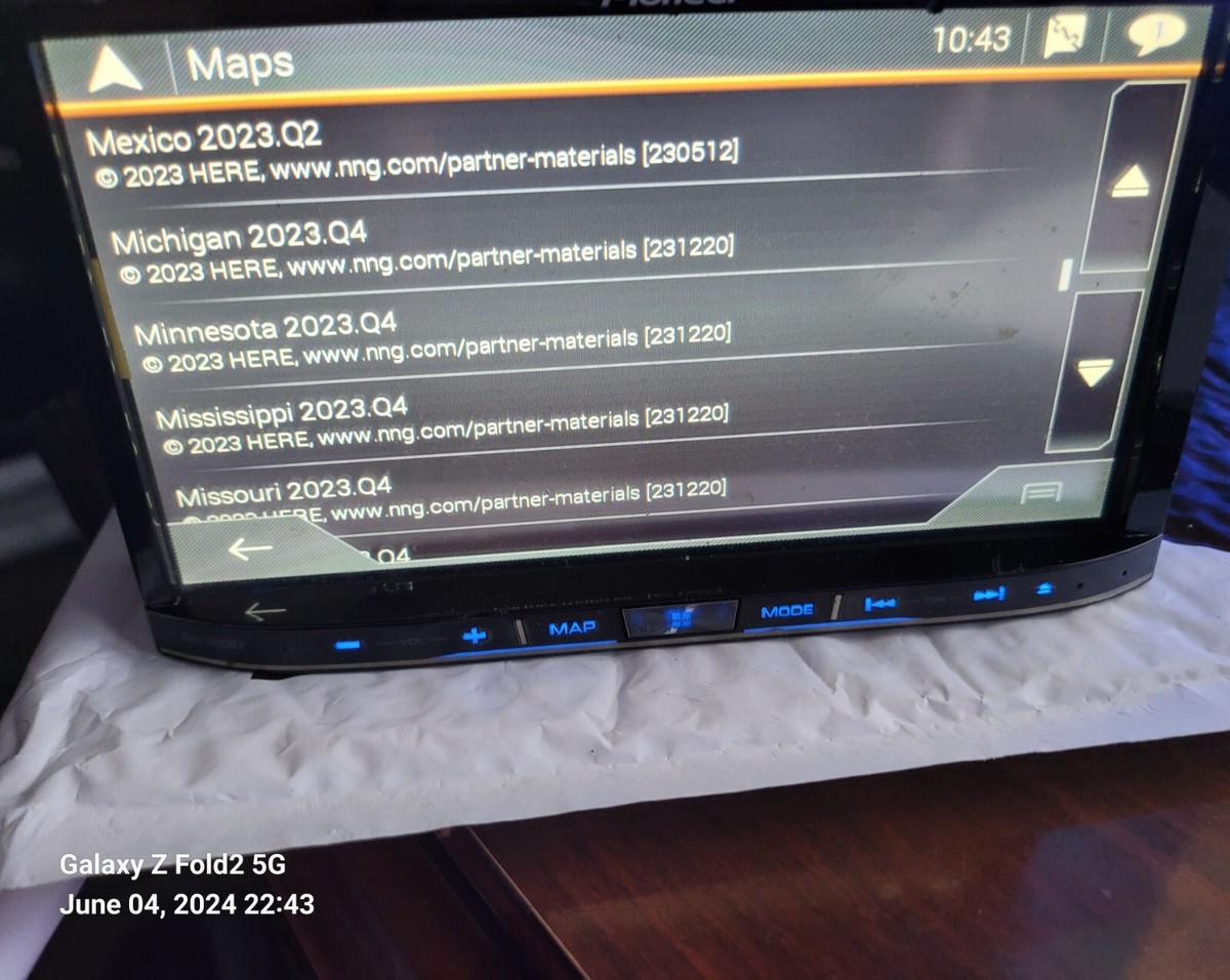 PIONEER 2024 USA CANADAMEXICO GPS MAP PIONEER AVIC-8000NEX PIONEER