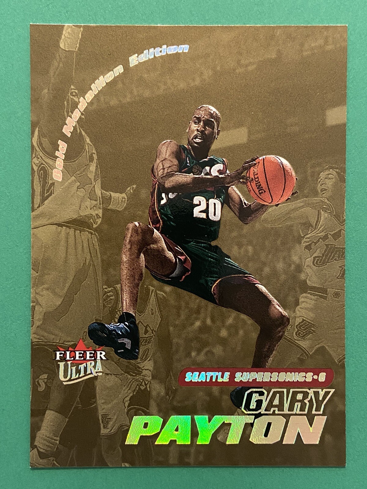 GARY PAYTON 2000-01 Fleer Ultra GOLD MEDALLION #73G RARE INSERT CARD Supersonics