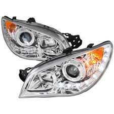 For 06-07 Subaru Impreza WRX STI Projector Headlights w/LED Running Chrome