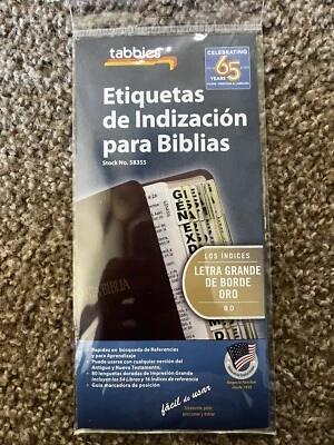 Tabbies 96 Gold-Edged Bible Indexing Tabs Large Print Spanish Old+New Testament