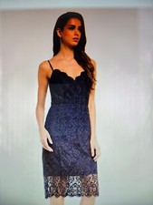 J CREW Navy Blue Lace Dress - Sweetheart Neckline - 14 -WORN ONCE!