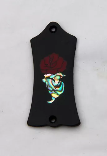 Truss Rod Cover with Red Rose Inlay will fit Gibson
