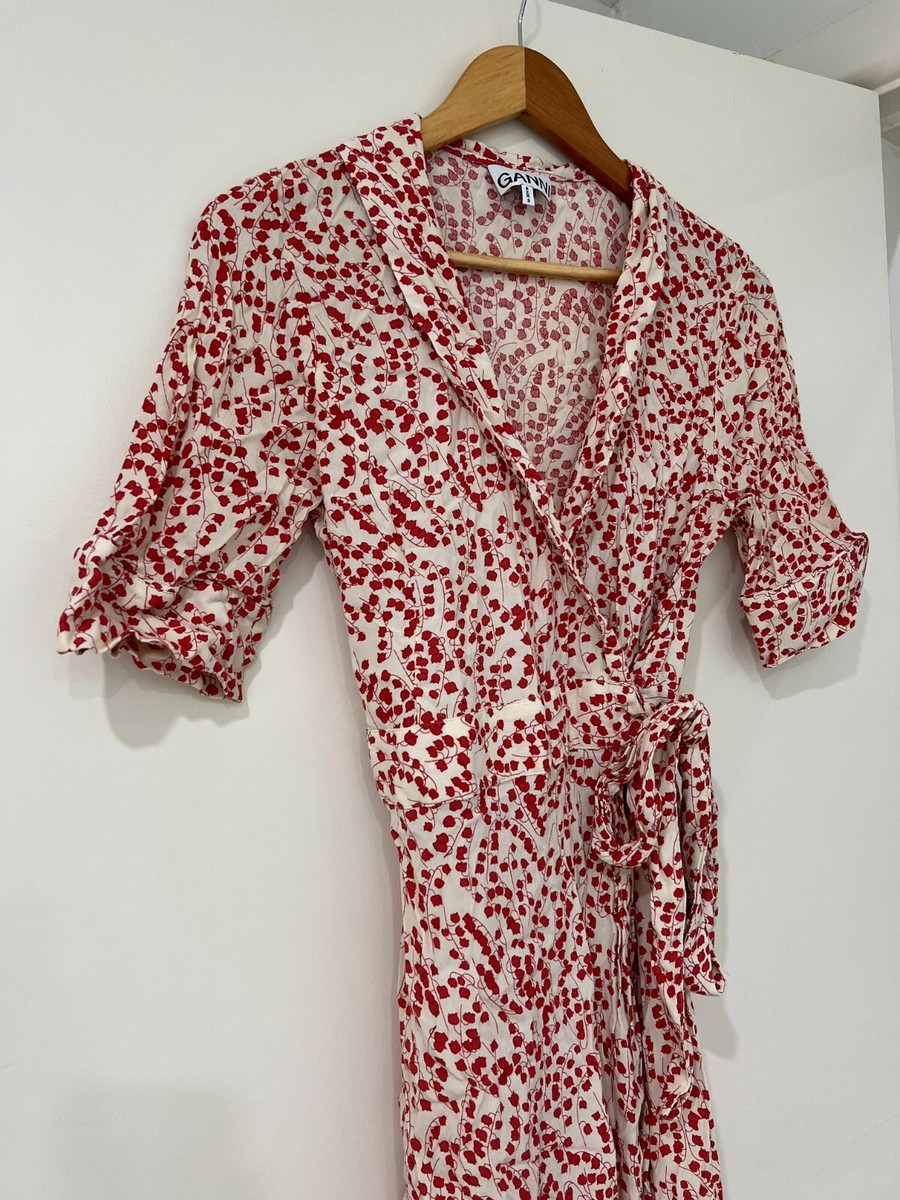 strapless open back dress 1984 Chanel by Karl Lagerfeld Runway Red Silk Chiffon Ruffle-Sleeve Go main image 1