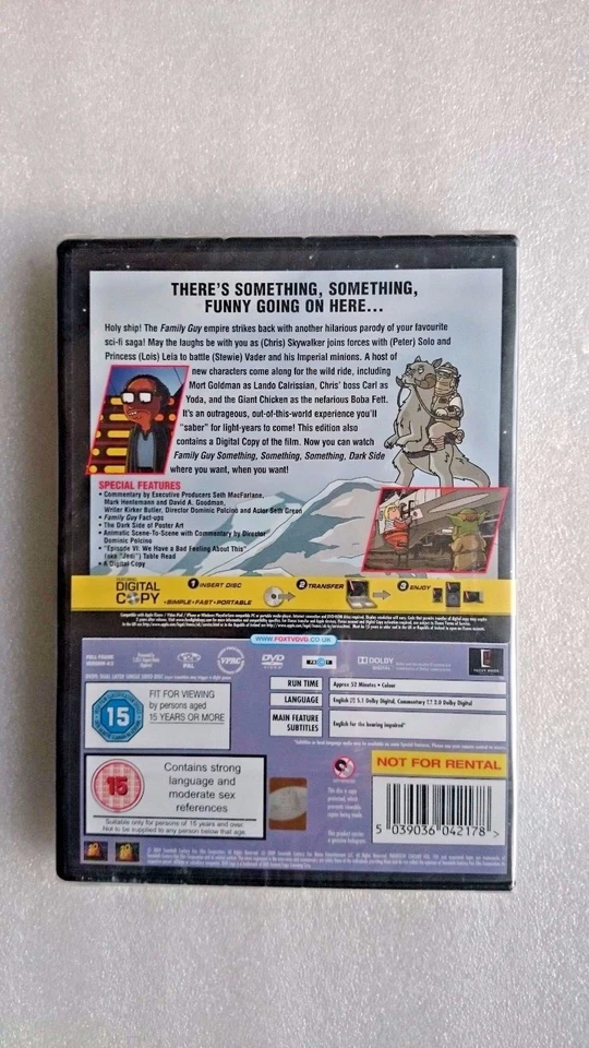 Family Guy:  Something, Something, Something Dark Side (DVD, 2009) - Image 2 of 2