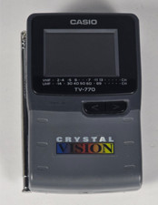 Vintage Casio TV-770 Portable Analog Handheld TV UHF/VHF Crystal Vision