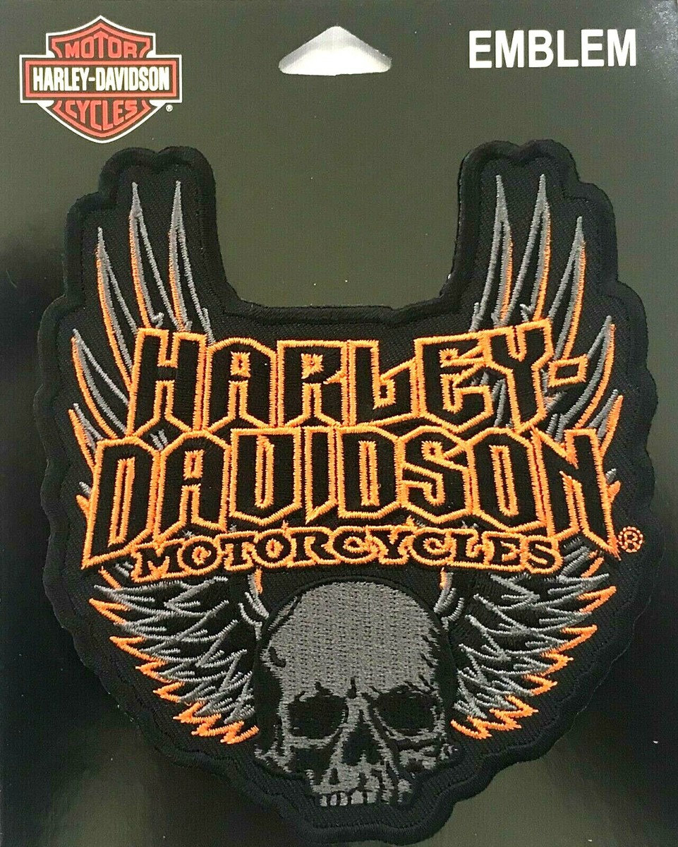 RASHOMONG(ラショウモン)★Harley Davidson Eagle Pigment T Harley Davidson® Gothic Winged Skull Patch Emblem 10 3/8
