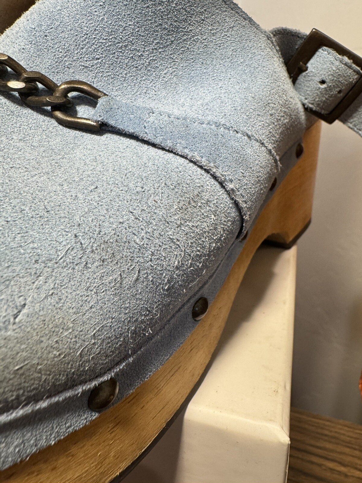 Silent D  Woman's Baby Blue Clogs with Bronze Cha… - image 18