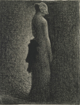 Georges Seurat - The Black Bow Giclee Fine Art Print on Canvas Wall Decor 36''