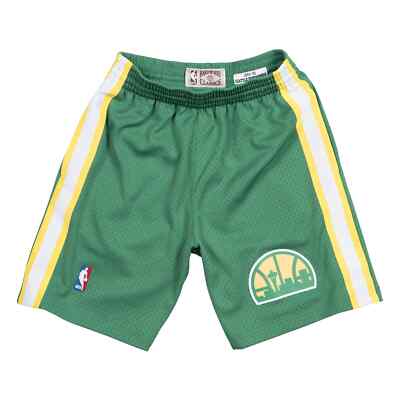 [SMSHGS18252-SSUDKGN94] Mens Mitchell & Ness NBA Swingman Road Shorts Seattle