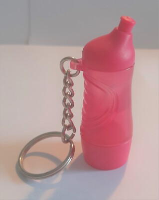 Vintage Tupperware Mini Trinkflasche rosa Schlüsselanhänger / Keychain
