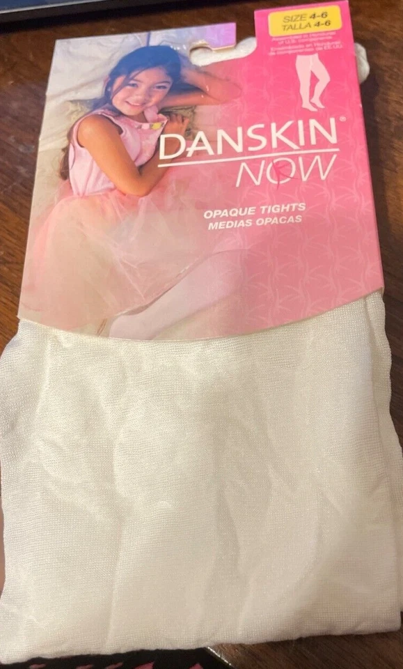 Meia-calça feminina Danskin Now opaca tamanho 4-6 branca nova com etiquetas meia Stuffer Holiday Wear - Imagem 4 de 4