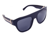 DOLCE & GABBANA 4398 501/87 Men Women Sunglasses Large XL Square BLACK GREY GOLD
