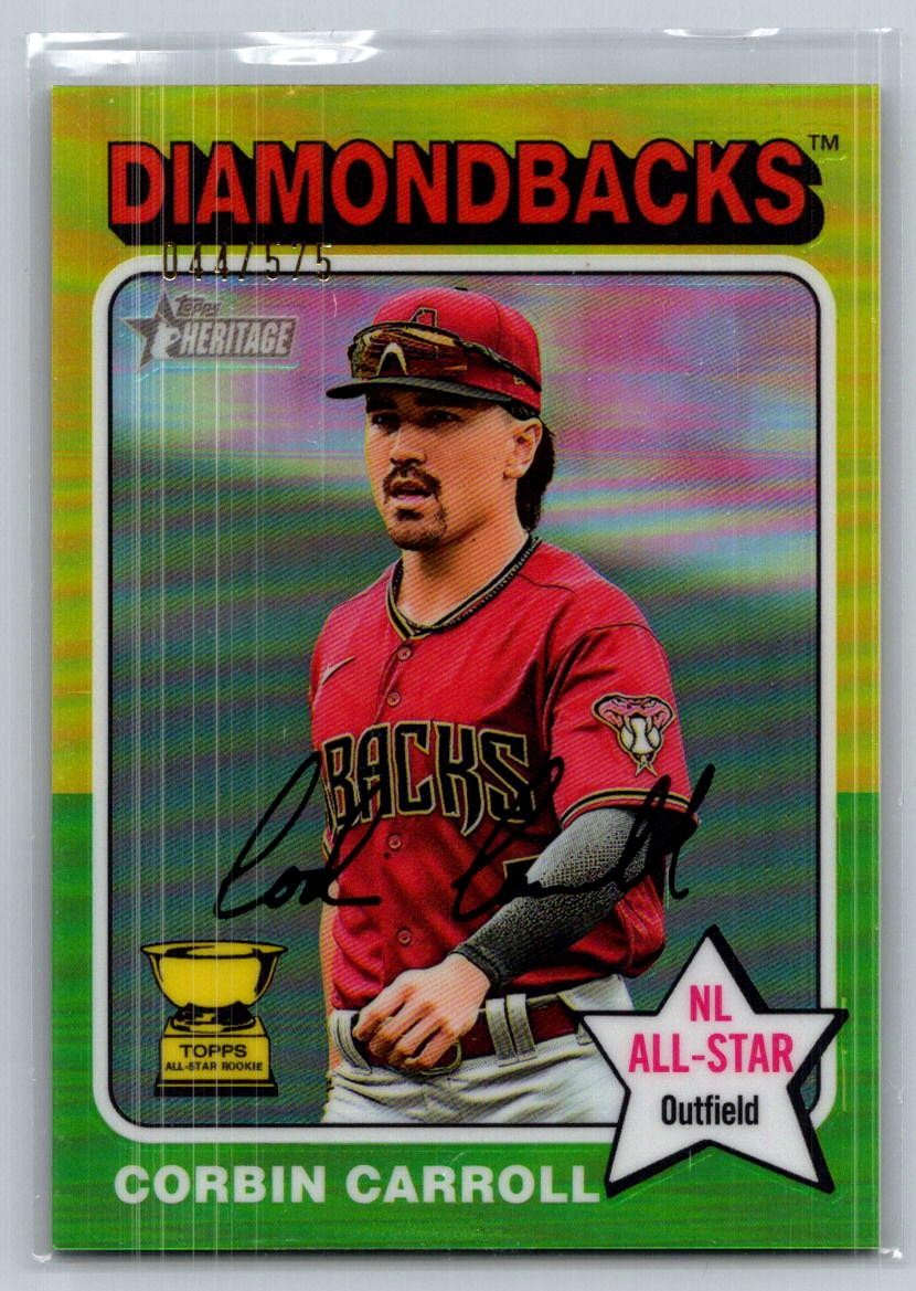 2024 Topps Heritage #372 Corbin Carroll Chrome Refractor #/575