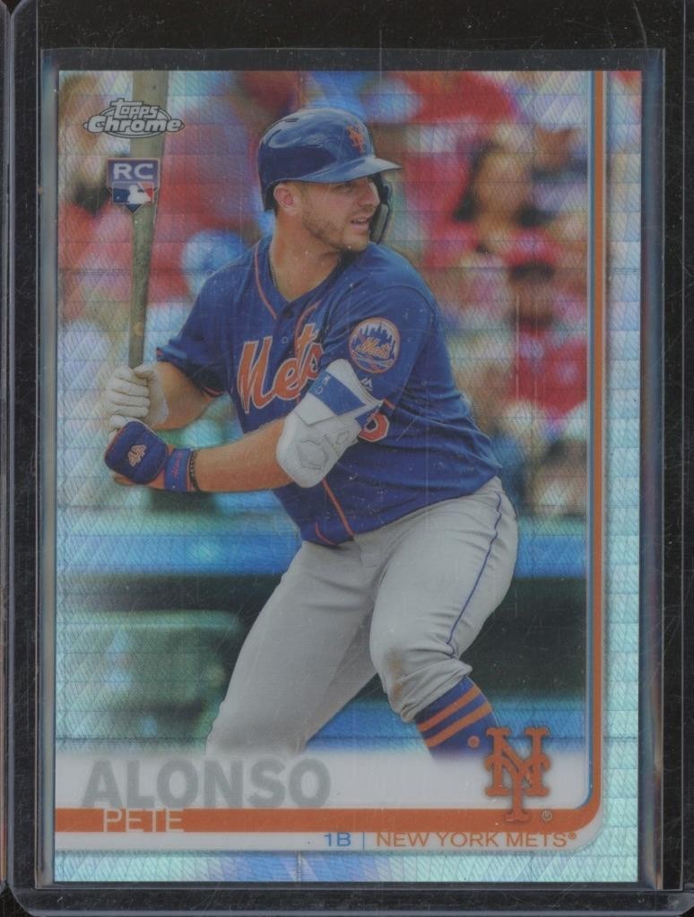 2019 Topps Chrome PETE ALONSO #204 RC Rookie Prism Refractor Mets JA179