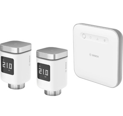 BOSCH Smart Home Starterset Heizen mit 2 Heizkörper Thermostat, Weiß