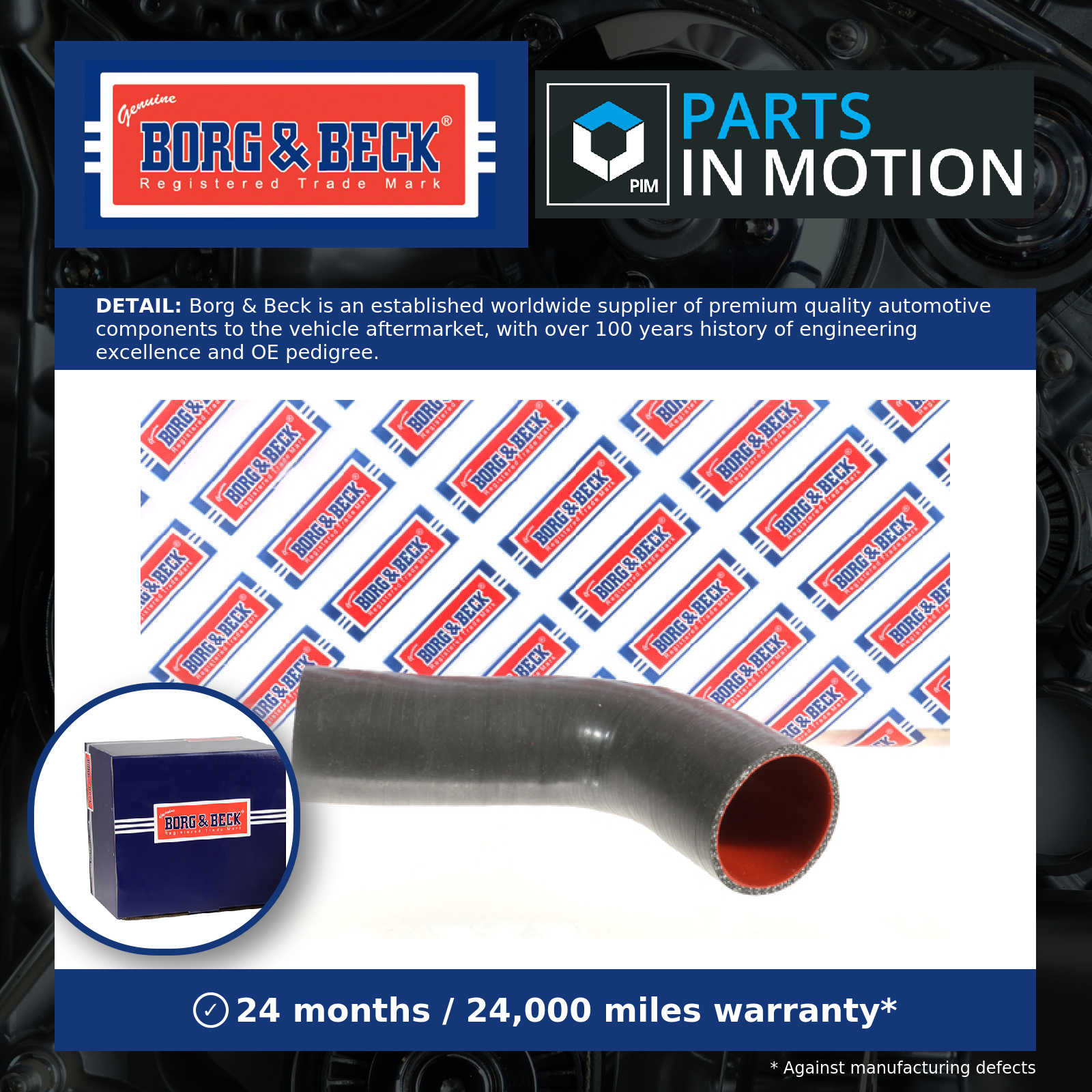Turbo Hose fits VOLVO S60 Mk2, Mk3 2.0 2013 on Charger B&B 31370773 31439498 New