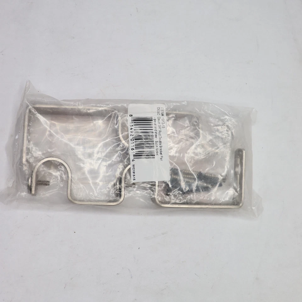 A&F Rod Decor Double Bracket Satin Nickel 3/4" 1913-15 - Image 4 of 4