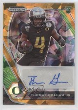 2021 Panini Prizm Draft Picks Orange Ice Thomas Graham Jr #DPA-TGH Auto 2l4