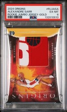 2024-25 Origins Alexandre Sarr Rookie Jumbo Jersey Gold /10 RC Team Logo Patch