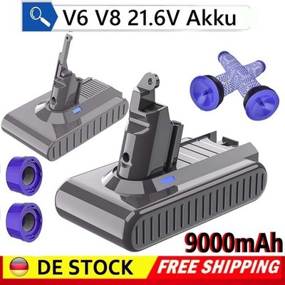 9000mAh Für Dyson V6 V8 Ersatz Akku SV10 V8 Fluffy Absolute Staubsauger Animal