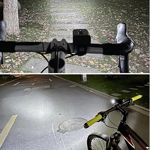 Feu avant LED vélo type C rechargeable phare vélo VTT route vélo tête - Photo 6/7