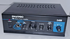 Pyle Pro PTA2 Mini 2x40W Mini Stereo Power Amplifier, Old Skool! Clean, Works A+