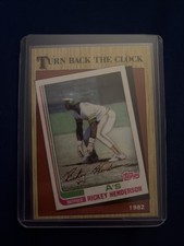 1987 Topps - Turn Back The Clock Rickey Henderson #311 1982 In White