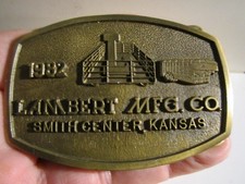 1982 LAMBERT MFG COMPANY BELT BUCKLE LIMITED EDITION 1/250 HEAVY - GW-5