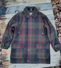 Vintage Woolrich Long Plaid Jacket Size Large