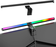 RGB Monitor Light Bar, Eye-Care Dual Light Reading Screen Lamp, 9 Modes Gaming B
