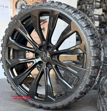 26 Fr203 Gloss Black Wheels Fit Escalade 33 Mt Tires Ram Silverado Yukon New 26 Fr203 Gloss Black Wheels Fit Escalade 33 Mt Tires Ram Silverado Yukon New