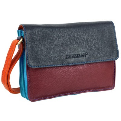 Rowallan of Scotland Damen Umhängetasche Leder Mini Rainbow