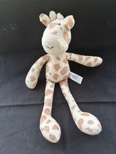 M&S Marks and Spencer Giraffe Tan Beige Plush Spotted Comforter Soft Toy Beanie