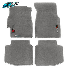 Gray Nylon Floor Mats For 96-00 Honda Civic Carpet Non Slip W Emblem
