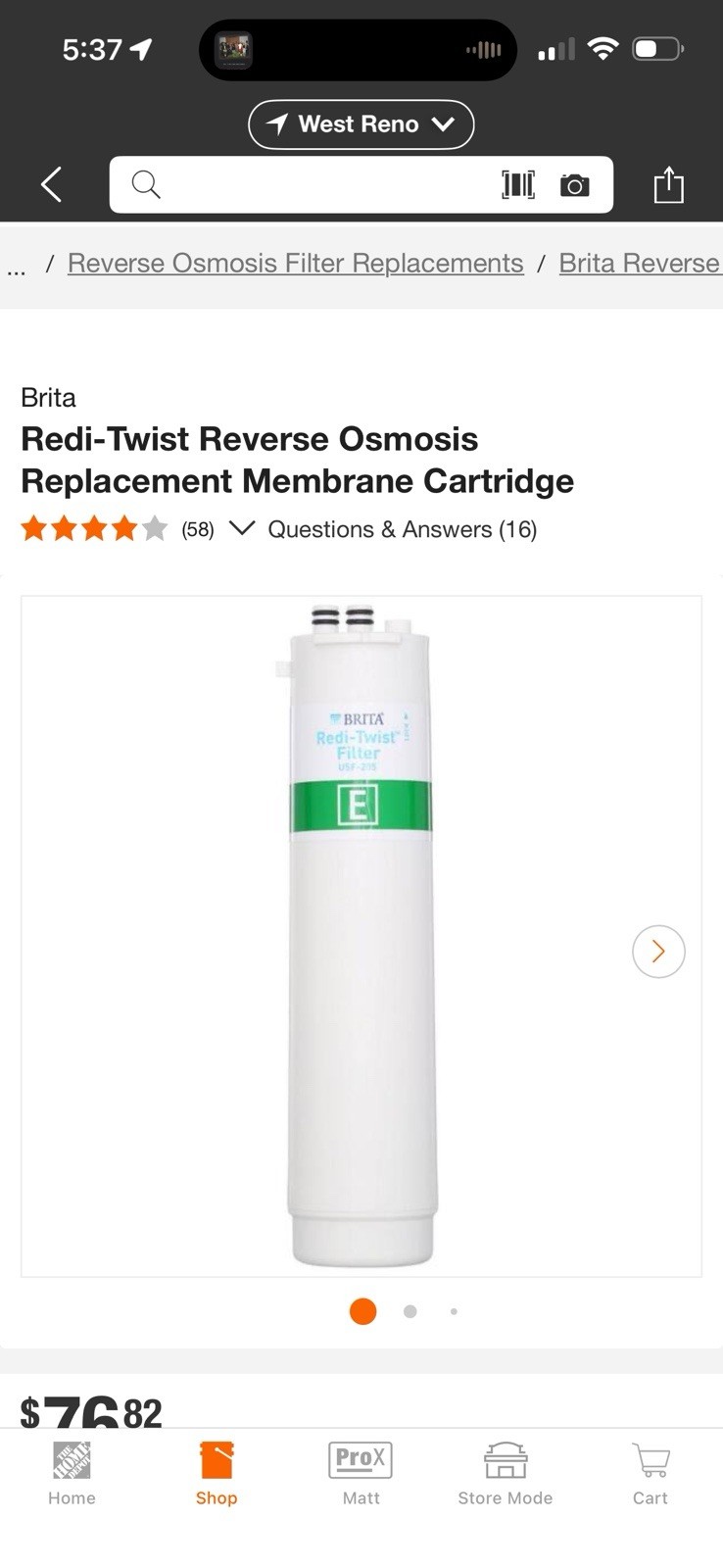 *NEW* Brita Redi-Twist Under Sink Replacement Filter (USF-20