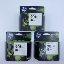 Genuine HP 901XL High Yield Black Ink Cartridge New Sealed 10/2011 Lot of 3