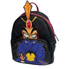 Image of Loungefly Disney Aladdin Jafar Villains Scene Mini Backpack Cave of Wonders NWT