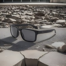 Holbrook Style Matte Black Out Frames Black UV400 Sunglasses and Black insert