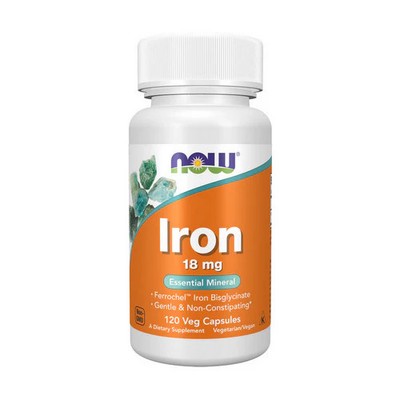 Iron 120 Vcaps 18 mg by Now Foods